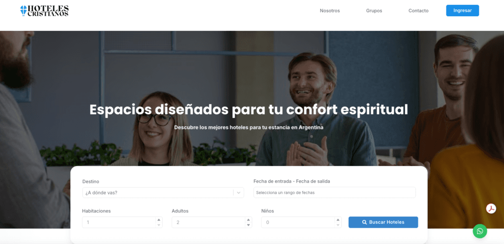 sitio web hoteles cristianos
